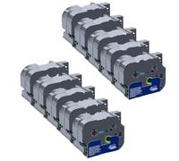 TBXwsofl 10PK 36mm 261 Laminated Label Compatible With Printer TZe261 TZ261 Cartridge Ribbon(Black on Green)