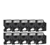 TBXwsofl 10PK 45010 Compatible D1 Tape Transparent 12mm Black On Clear For LabelManage 160 Portable Label Machine Printer Supplies