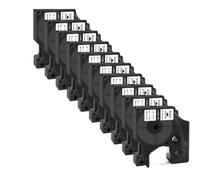 TBXwsofl 10PK 6mm Label Tape Compatible With Printer Supplies For Part Number 18051 18052 Works With 4200 5000 5200(Black on White)