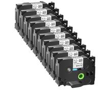 TBXwsofl 10PK Black On White Heat Shrink Tubes 17.7mm 4.92ft Compatible With HSE-241 PT-D450 Printer Supplies