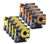 TBXwsofl 10PK Mixed Yellow And Orange Labels Compatible With 18432 1843512mm For Printer Models Like 5200 And 3M PL300