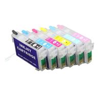 TBXwsofl 10SETS T0811 EMPTY Refillable Ink Cartridge Compatible With R390 RX590 R270 RX690 RX610 RX615 R290 R295 Photo 1410 Printers