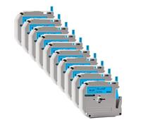 TBXwsofl 12mm Label Tape Compatible With MK231 Tape MK 221 MK 231 Printer Supplies(10PK Black on Blue)
