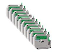 TBXwsofl 12mm Label Tape Compatible With MK231 Tape MK 221 MK 231 Printer Supplies(10PK Black on Green)