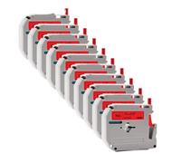 TBXwsofl 12mm Label Tape Compatible With MK231 Tape MK 221 MK 231 Printer Supplies(10PK Black on Red)
