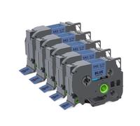 TBXwsofl 18mm Tze241 141 441 541 641 Laminated Label Tape Compatible With Printer Supplies PTH500 PTD400(5PK Black on Blue)