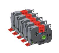 TBXwsofl 18mm Tze241 141 441 541 641 Laminated Label Tape Compatible With Printer Supplies PTH500 PTD400(5PK Black on Red)