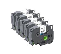 TBXwsofl 18mm Tze241 141 441 541 641 Laminated Label Tape Compatible With Printer Supplies PTH500 PTD400(5PK Black on White)