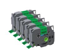 TBXwsofl 18mm Tze241 141 441 541 641 Laminated Label Tape Compatible With Printer Supplies PTH500 PTD400(5PK Black on Green)