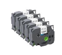 TBXwsofl 18mm Tze241 141 441 541 641 Laminated Label Tape Compatible With Printer Supplies PTH500 PTD400(5PK Black on Clear)