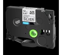 TBXwsofl 1PCS 12mm Matte Label Tape Compatible With Printer Supplies TZE-MQP35 TZ M931 M31(Matt Black On Silver)