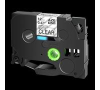 TBXwsofl 1PCS 12mm Matte Label Tape Compatible With Printer Supplies TZE-MQP35 TZ M931 M31(Matt Black on Clear)