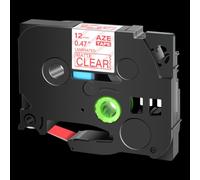 TBXwsofl 1PCS 12mm Matte Label Tape Compatible With Printer Supplies TZE-MQP35 TZ M931 M31(Red on Matt Clear)