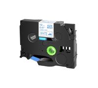 TBXwsofl 1PCS Fabric Iron On Tape Black On White 12mm Compatible With Printer Supplies For Label Printer Models H110 D210 D600 Part Number TZe-FA231 TZ-FA3R FA3(Blue on white)