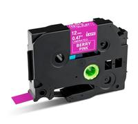 TBXwsofl 1pcs TZE-231 Compatible Label Tape For PT-H100 PT-D200 P710BT Label Printers 12mm Ribbon Tape(Berry Pink 5m)