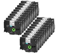 TBXwsofl 20PK 24mm X 8m Black On White Label Tape Compatible With TZ TZe 251 Standard Laminated Ribbon For Part Number TZ TZe 251 Printer Supplies