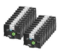 TBXwsofl 20PK 9mm Standard Laminated Label Tape Black On White Compatible With Printer Supplies For Part Number TZ TZe 221