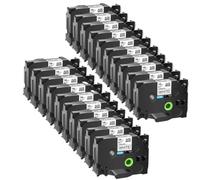 TBXwsofl 20PK Black On White Standard Laminated Ribbon 18mm Compatible With Printer Supplies TZe 241 Label Printers