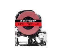 TBXwsofl 24mm Label Tape 1PK Compatible With Label Makers ST24KW SS24KW SC24KZ SD24BW ST24BW For LW-700 LW-900P Printers(Black on Red)