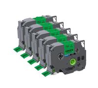 TBXwsofl 24mm TZE251 Label Tape Compatible With Printer Supplies For Part Number TZE251 151 451 551 651 751 Use With PT H500 PTD600(5PK Black on Green)