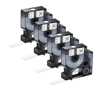 TBXwsofl 3-10Pcs Flexible Nylon Label Tapes Compatible With 18488 18490 12mm Length: 3.5M Black On White For Rhion 4200 5200 Label Printers(4PK Black on White)