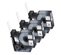 TBXwsofl 3-10Pcs Flexible Nylon Label Tapes Compatible With 18488 18490 12mm Length: 3.5M Black On White For Rhion 4200 5200 Label Printers(3PK Black on White)