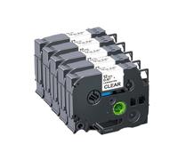 TBXwsofl 3 5 10 Pack 12mm TZE231 Label Tape Black On White Compatible With Printer Supplies For Part Number TZE231 231 131 631 335 Use With PTH110(5PK Black on Clear)