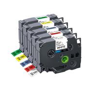 TBXwsofl 3 5 10 Pack 12mm TZE231 Label Tape Black On White Compatible With Printer Supplies For Part Number TZE231 231 131 631 335 Use With PTH110(5PK Mixed Colors)
