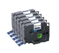 TBXwsofl 3 5 10 Pack 12mm TZE231 Label Tape Black On White Compatible With Printer Supplies For Part Number TZE231 231 131 631 335 Use With PTH110(5PK Black on Blue)