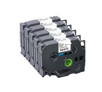 TBXwsofl 3 5 10 Pack 12mm TZE231 Label Tape Black On White Compatible With Printer Supplies For Part Number TZE231 231 131 631 335 Use With PTH110(5PK Black on White)