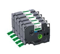 TBXwsofl 3 5 10 Pack 12mm TZE231 Label Tape Black On White Compatible With Printer Supplies For Part Number TZE231 231 131 631 335 Use With PTH110(5PK Black on Green)