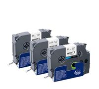 TBXwsofl 3 Pieces 6mm TZe211 Label Tape Compatible With Printer Supplies TZe111 TZe411 TZe511 TZe611 TZe711(Black on White)