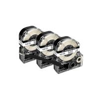 TBXwsofl 3PK 6PK SS12KW LK-4WBN Black On White 12mm Label Tape Compatible With Printer Supplies LW-300 LW-400 LW700(3PK Black on White)