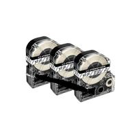 TBXwsofl 3PK 6PK SS12KW LK-4WBN Black On White 12mm Label Tape Compatible With Printer Supplies LW-300 LW-400 LW700(3PK Black on Clear)