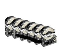 TBXwsofl 3PK 6PK SS12KW LK-4WBN Black On White 12mm Label Tape Compatible With Printer Supplies LW-300 LW-400 LW700(6PK Black on White)