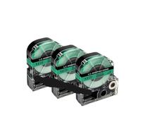 TBXwsofl 3PK 6PK SS12KW LK-4WBN Black On White 12mm Label Tape Compatible With Printer Supplies LW-300 LW-400 LW700(3PK Black on Green)