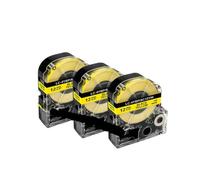 TBXwsofl 3PK 6PK SS12KW LK-4WBN Black On White 12mm Label Tape Compatible With Printer Supplies LW-300 LW-400 LW700(3PK Black on Yellow)