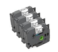 TBXwsofl 4PK 12mm Black On Clear Matte Labels Compatible With TZ-M31 TZM31 Printers Also Works With PT-D210 PT-H110 PT-D400 Models