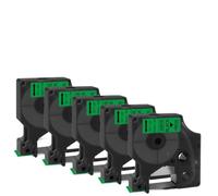 TBXwsofl 5Pack 12mm Black On White D1 Tapes 45013 Compatible With LabelManage LM 160 420P 280 Printer Supplies For Part Number 45013(5PK Black on Green)