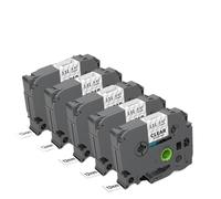 TBXwsofl 5PK 12mm Compatible Label Tape Works With TZe231 TZe231 TZe531 TZe631 TZe731(Black on Clear)