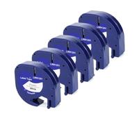 TBXwsofl 5PK 12mm LT Tape 91201 12267 Compatible With Printer Supplies 91202 91200 Works With LT-100H LT100T Label Maker(5PK Black on White)