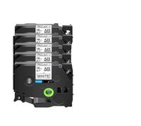 TBXwsofl 5PK 18mm Label Tape Black On White Compatible With Printer Supplies TZe 241 Tz 241 3/4 Inch