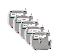 TBXwsofl 5PK 8PK 10PK MK231 Replacement For M Tape 12mm Black On White Compatible With Printer Supplies PT-90 PT-70 PT-65 PT-85(5PK Black on White)