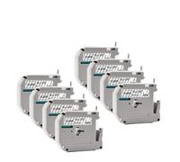 TBXwsofl 5PK 8PK 10PK MK231 Replacement For M Tape 12mm Black On White Compatible With Printer Supplies PT-90 PT-70 PT-65 PT-85(8PK Black on Clear)