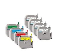 TBXwsofl 5PK 8PK 10PK MK231 Replacement For M Tape 12mm Black On White Compatible With Printer Supplies PT-90 PT-70 PT-65 PT-85(8PK Mixed Color)