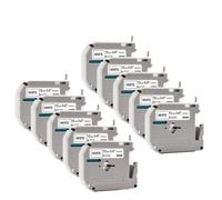 TBXwsofl 5PK 8PK 10PK MK231 Replacement For M Tape 12mm Black On White Compatible With Printer Supplies PT-90 PT-70 PT-65 PT-85(10PK Black on White)
