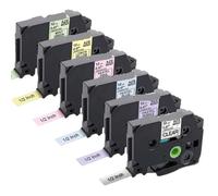 TBXwsofl Compatible Label Tapes Multicolor TZ131 MQF31 MQ531 E31 Y31 G31 For PTH-110 Labeling Printer Works With Tze Label Maker Tape