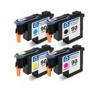 TBXwsofl Compatible Print Head For DesignJet 4000 4000ps 4020 4500 4520 Printers Works With 90 C5054A C5055A C5056A C5057A 90 Printheads(1Set-4 Pieces)