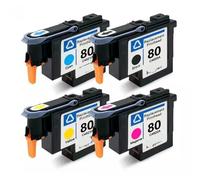 TBXwsofl Compatible Print Head For Designjet Printer Works With C4820A C4821A C4822A C4823A User Ins 80 1050 Cm 1055cm 1050c Plus BK C M Y(1Set BK C M Y)