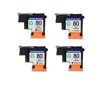 TBXwsofl Compatible With Printer Models Designjet 1050 1055 1055cm 1050c Plus For Part Number C4820A C4821A C4822A C4823A 80 Printhead BK C M Y(1SET)